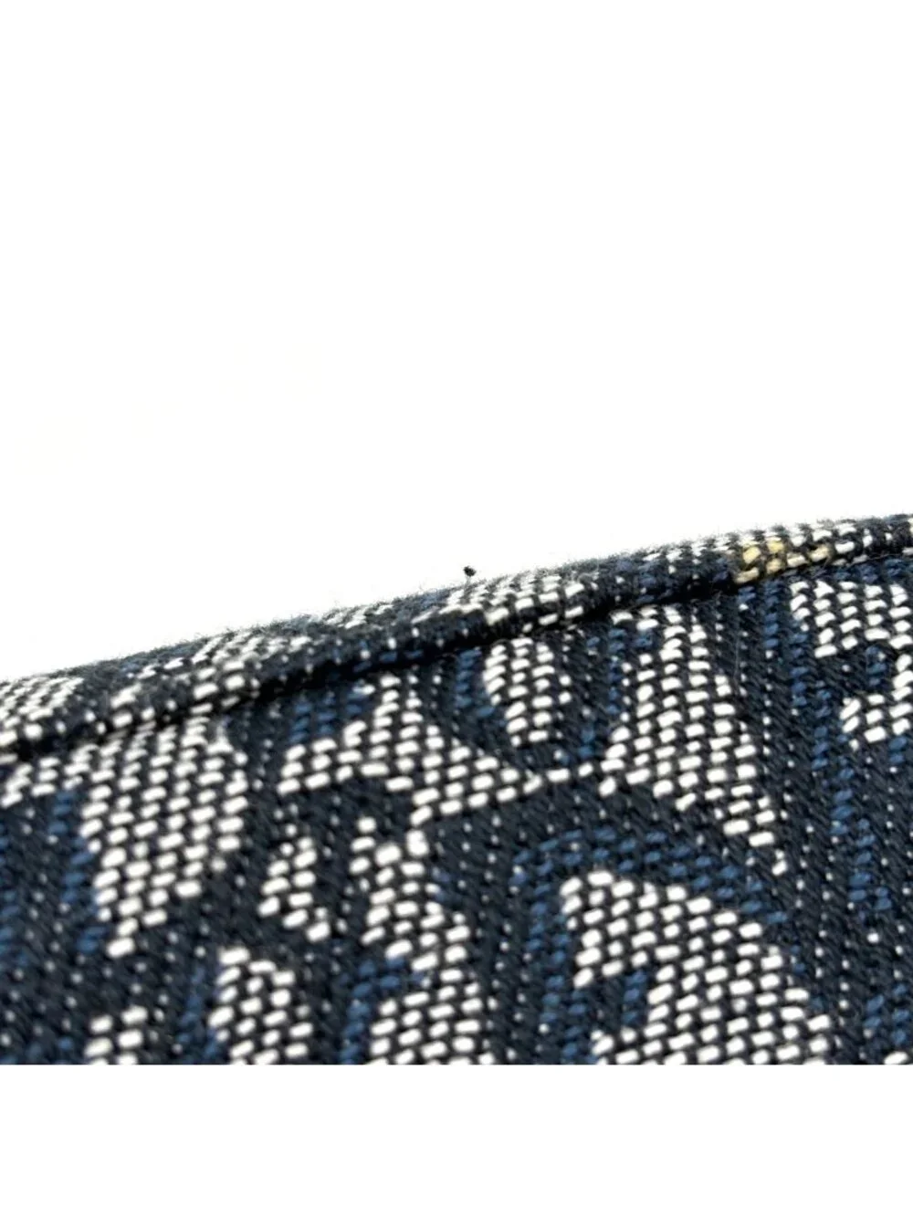 Dior Trotter Pattern Saddle Pouch Canvas Navy